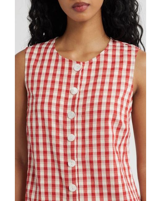 Lulus Red Saylor Gingham Minidress