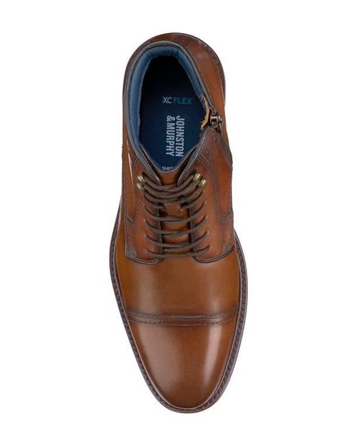 Johnston & Murphy Brown Raleigh Xc Flex Cap Toe Boot for men