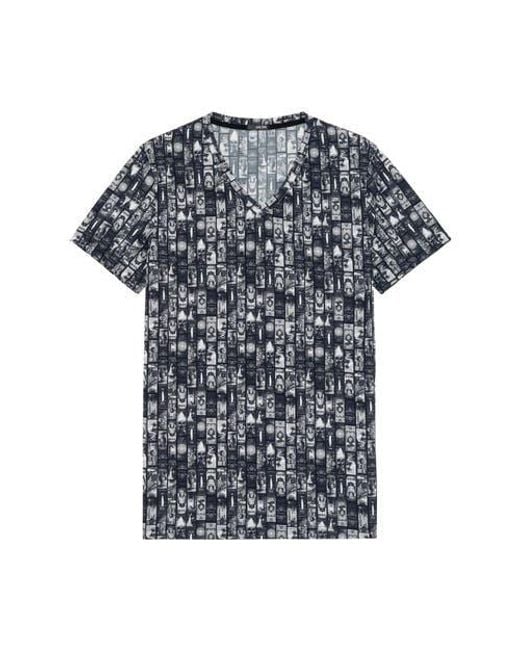 Hom Men's Gray Rockcity Tee-Shirt V Neck