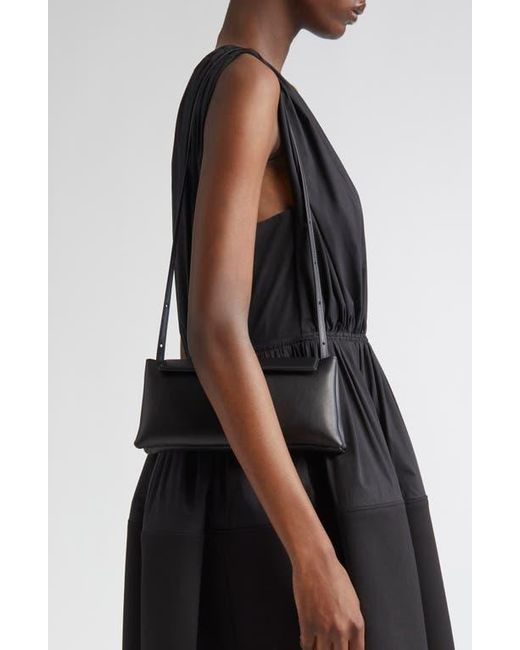 REE PROJECTS Black Elieze Leather Clutch