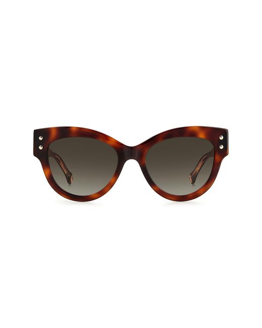 Carolina Herrera Brown 54mm Cat Eye Sunglasses