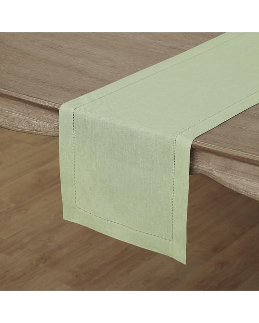 Solino Home Green Linen Table Runner