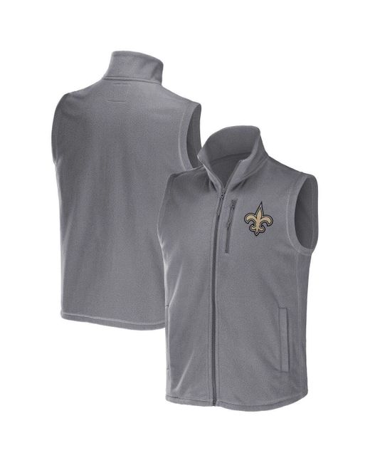 NFL X DARIUS RUCKER Gray Collection By Fanatics New Orleans Saints Polar Fleece Full-zip Vest At Nordstrom for men