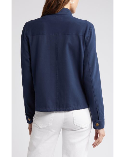 Caslon Blue Caslon(r) Stretch Organic Cotton Soft Jacket