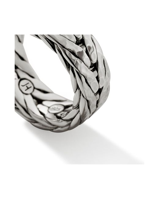 John Hardy Metallic Hammered Chain Band Ring At Nordstrom