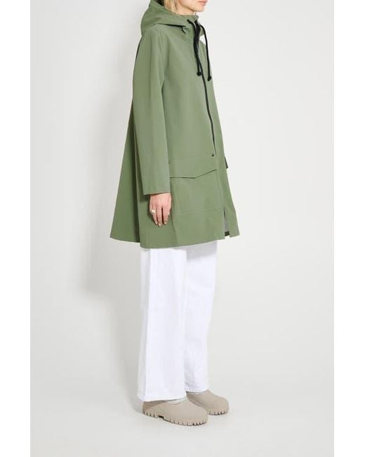 Stutterheim Green Mosebacke Patch Matte Raincoat