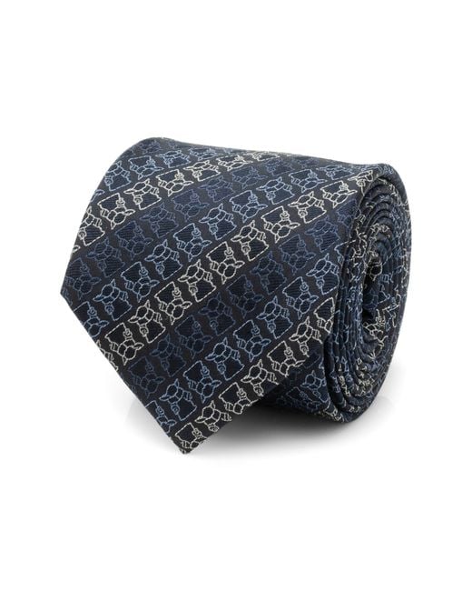 Cufflinks Inc. Blue Grogu Outline Stripe Silk Blend Tie for men