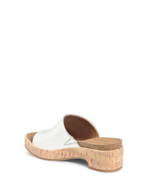 Söfft White Cass Platform Slide Sandal