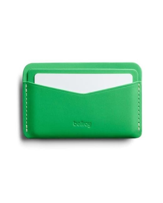 Bellroy Green Leather Rfid Card Case