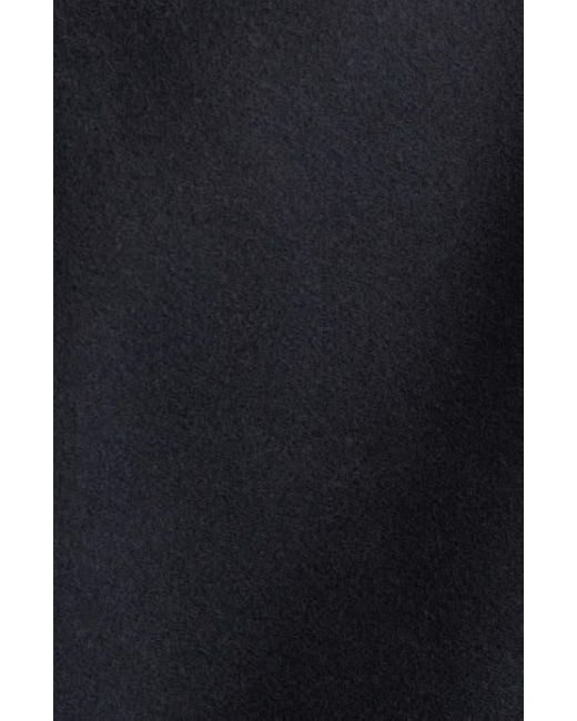 Totême  Black Wool Blend Jacket With Removable Genuine Shearling Collar