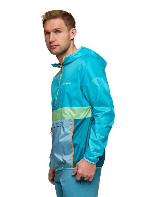 COTOPAXI Blue Teca Half-Zip Windbreaker for men