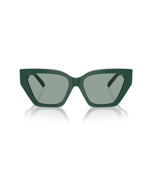 Tiffany & Co Green 55mm Cat Eye Sunglasses