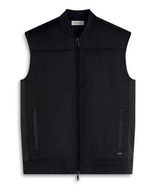 Bugatchi Black Soft Touch Knit Vest for men
