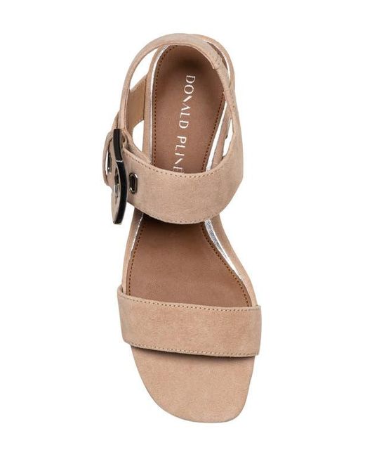 Donald J Pliner Natural Croc Embossed Heel Sandal