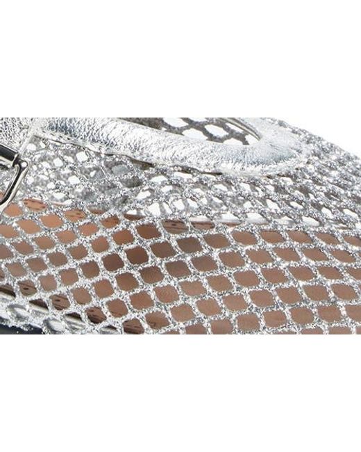 Alaïa White Mesh Mary Jane Ballet Flat