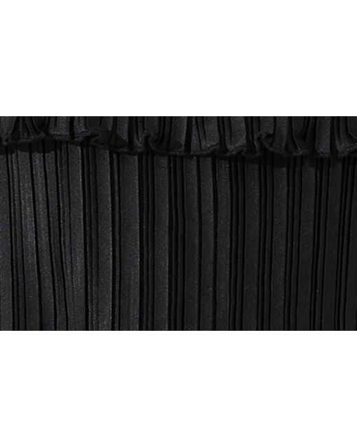 Astr Black Pleated Tiered Convertible Camisole