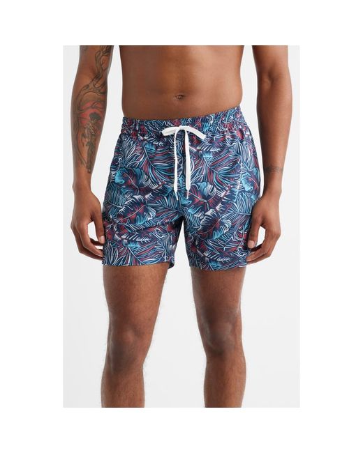 Chubbies Blue The Bahamians Classic Lined 5.5-Inch Swim Trunks for men