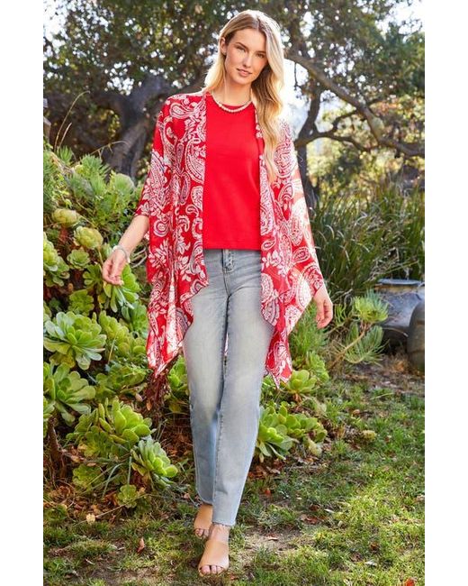 Karen Kane Red Open Front Jacket