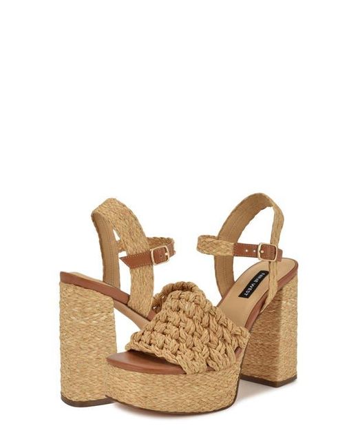Nine West Metallic Vadyn Platform Wedge Sandal