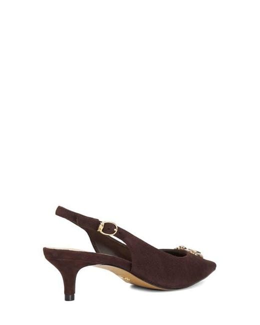 Dune Brown Context Pointed Toe Slingback Pump