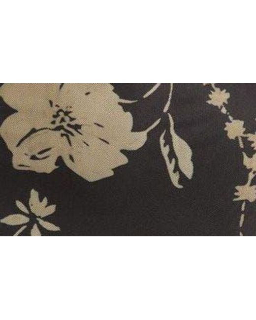 NIKKI LUND Black Britt Floral Print Long Sleeve Mesh Maxi Dress