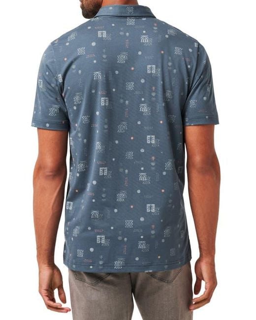 Travis Mathew Blue Quick Trip Polo for men