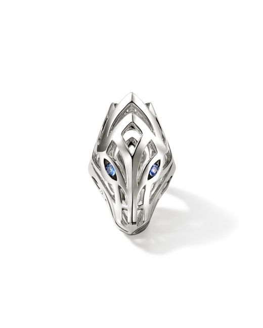 John Hardy White Naga Sapphire Ring
