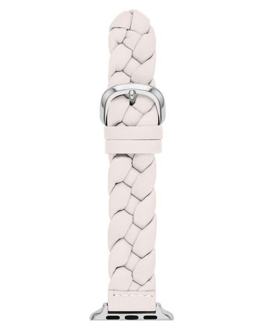 Kate Spade White Braided Leather 18Mm Apple Watch Watchband