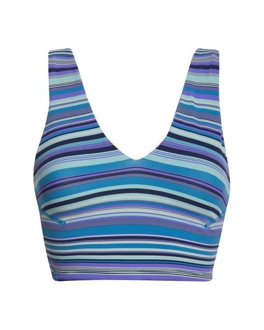 Free People Blue Fp Movement Printed Never Better Sports Bra
