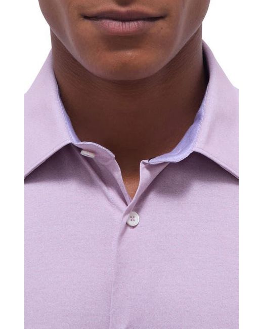 Bugatchi Purple Jimmy Ooohcotton Solid Button-Up Shirt for men