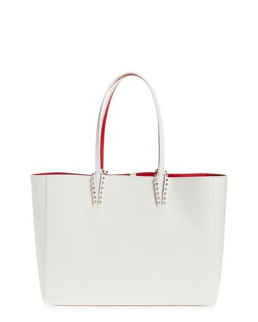 Christian Louboutin White Large Cabata Soft Leather Tote Bag