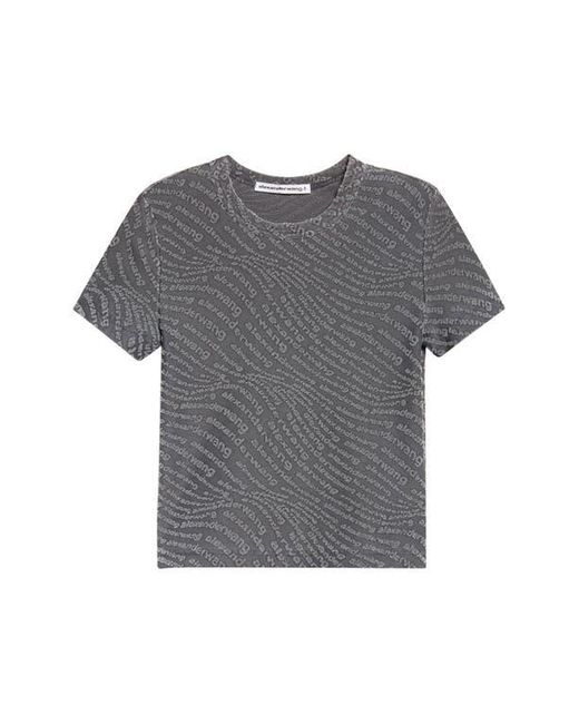 Alexander Wang Blue Logo Jacquard Baby Tee