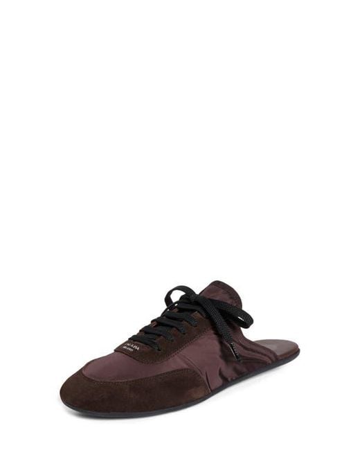 Prada Multicolor Collapse Lace-Up Sneaker Mule