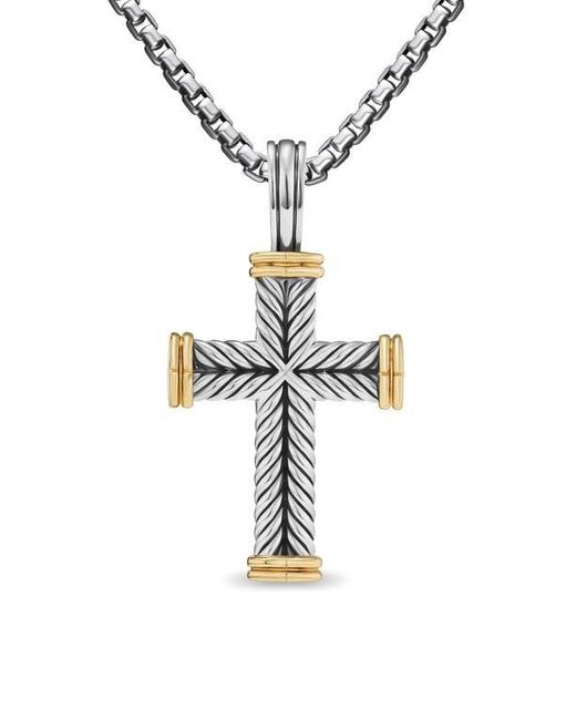 David Yurman Metallic Chevron Cross Pendant, 33.5Mm for men