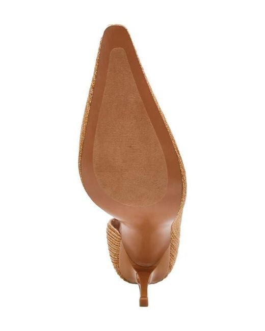 Steve Madden Brown Elegant Raffia Half D'Orsay Pump