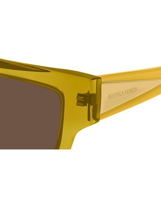 Bottega Veneta Yellow 52mm Square Sunglasses