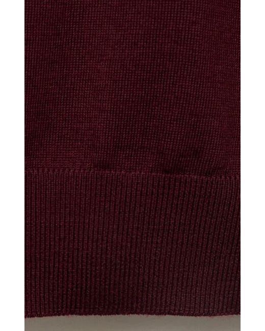 Mango Red Crewneck Wool Sweater for men