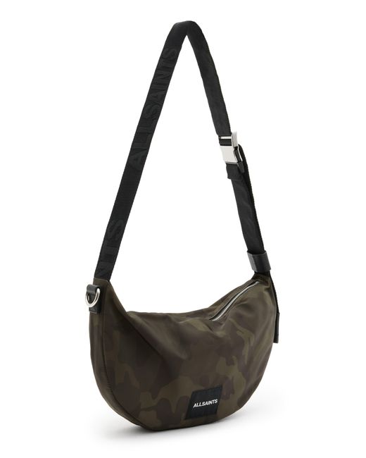 AllSaints Black Koy Recycled Nylon Crossbody Bag