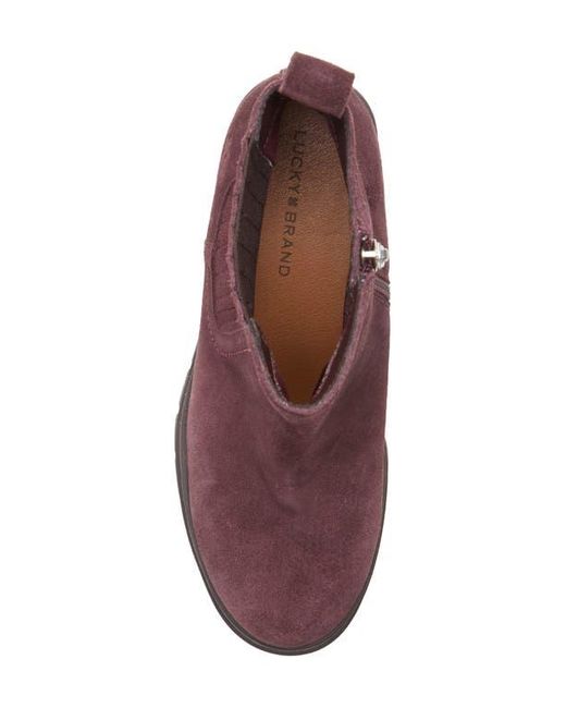 Lucky Brand Red Sondruh Platform Wedge Bootie