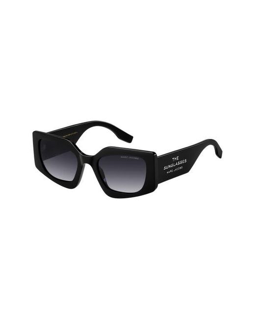 Marc Jacobs Black 53Mm Gradient Rectangular Sunglasses