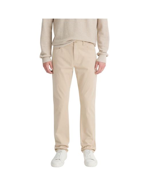 Vince Natural Dylan Slim Fit Peached Stretch Cotton Pants for men