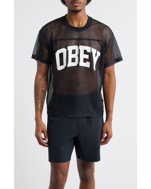 Obey Black Collegiate Practice Jersey for men