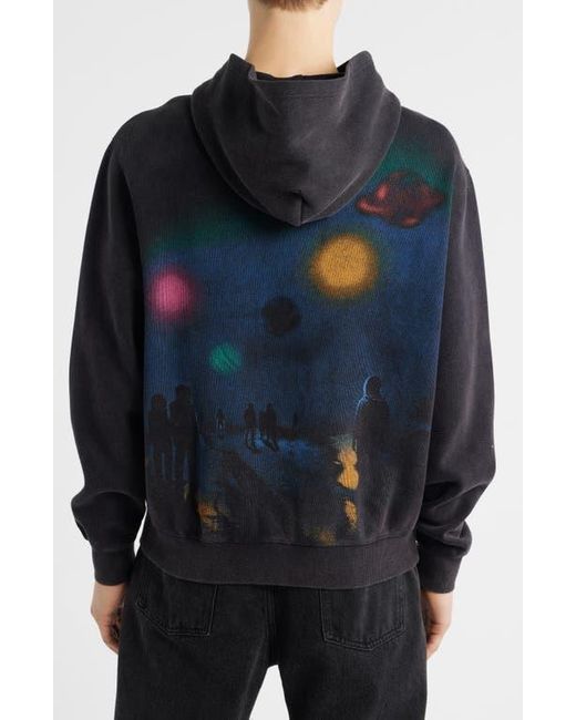 BBCICECREAM Black Timelapse Cotton Graphic Hoodie for men