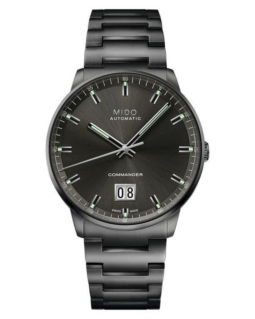 MIDO Black Commander Big Date Automatic Bracelet Watch, 42Mm