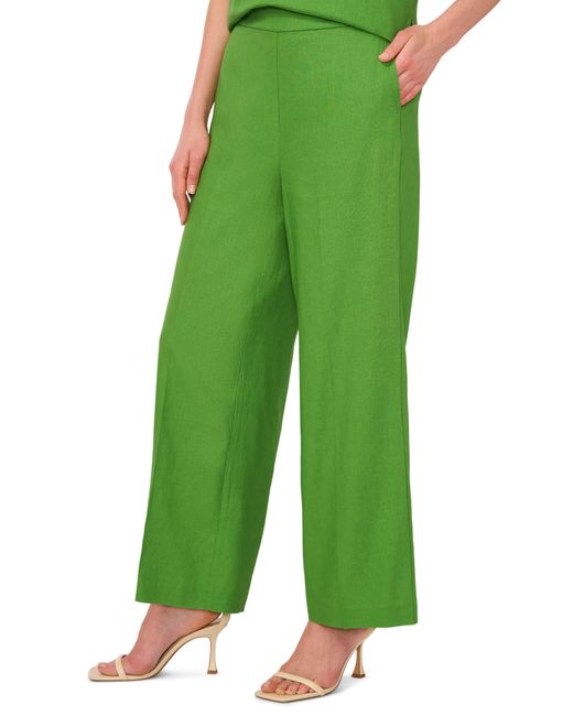 Halogen® Green Halogen(r) Wide Leg Linen Blend Pants