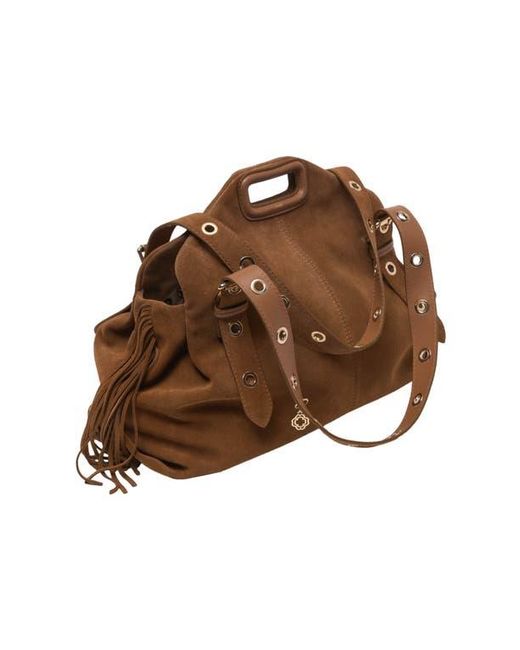 Maje Brown Suede Miss M Xl Bag