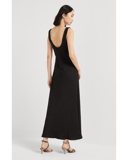 ワンピース BRUNELLO CUCINELLI FLUID TWILL SLEEVELESS DRESS Brunello Cucinelli Fluid Twill Tank Dress in Black | Lyst
