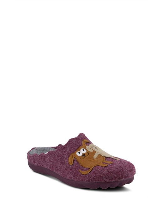 Flexus by Spring Step Purple Petlove Scuff Slippers