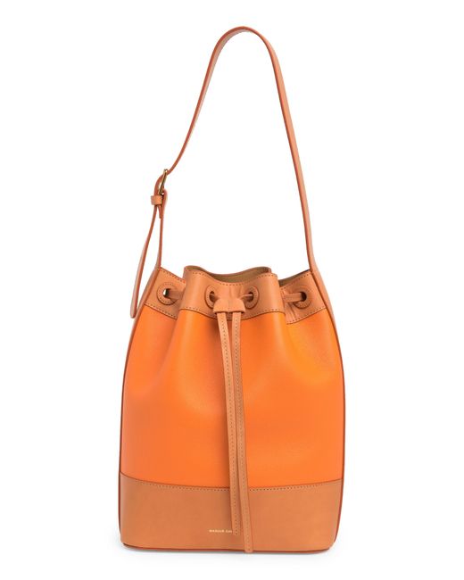 Mansur Gavriel Orange Colorblock Bucket Bag