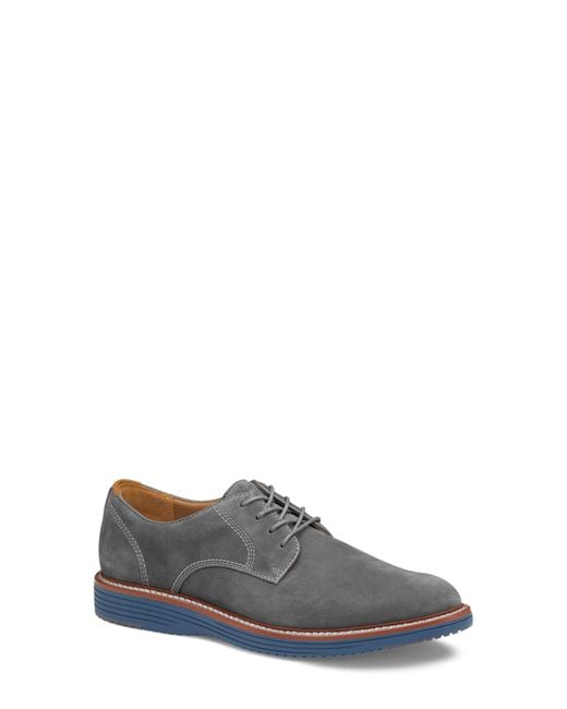 Johnston & Murphy Gray Upton Plain Toe Derby for men